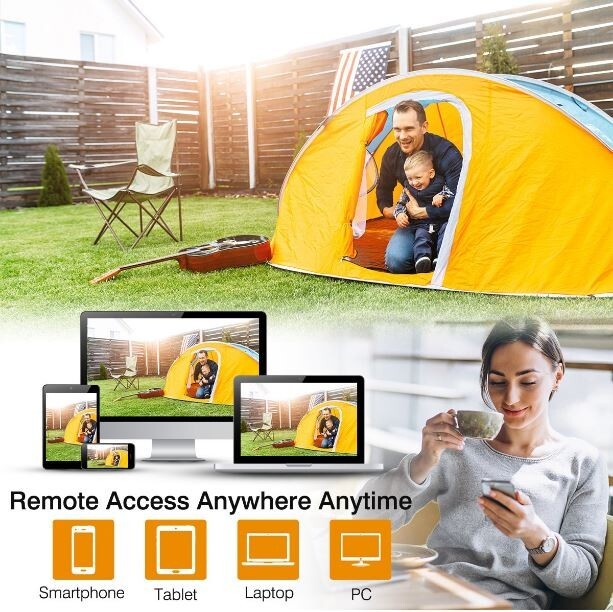 Floureon 5MP 1920P Pan Tilt Outdoor Waterproof WIFI Security Camera Remote View