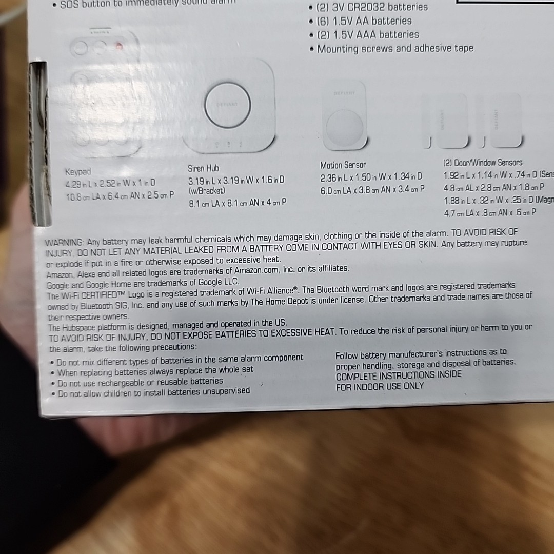 Defiant Smart Home Alarm System with WiFi and Bluetooth, Powered by Hubspace