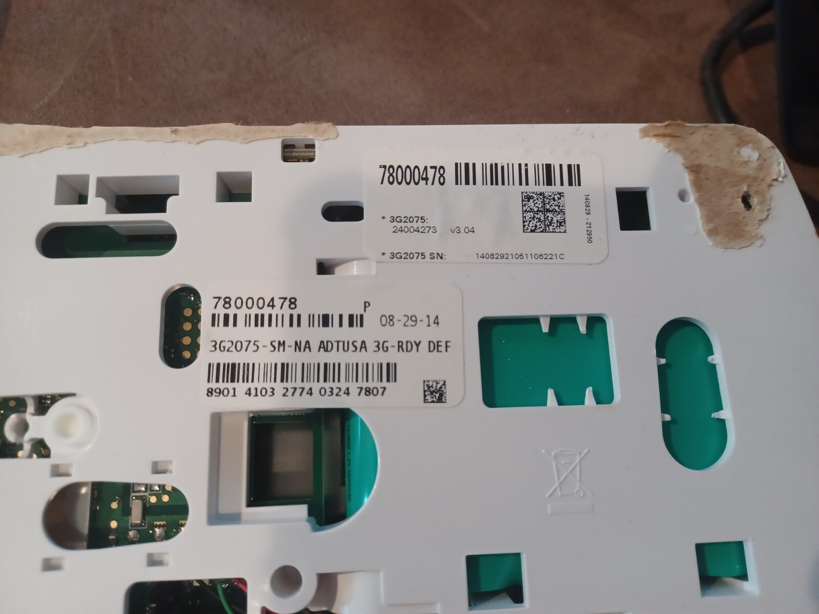 Adt Panel And Internet Panel Ready To Hook Up