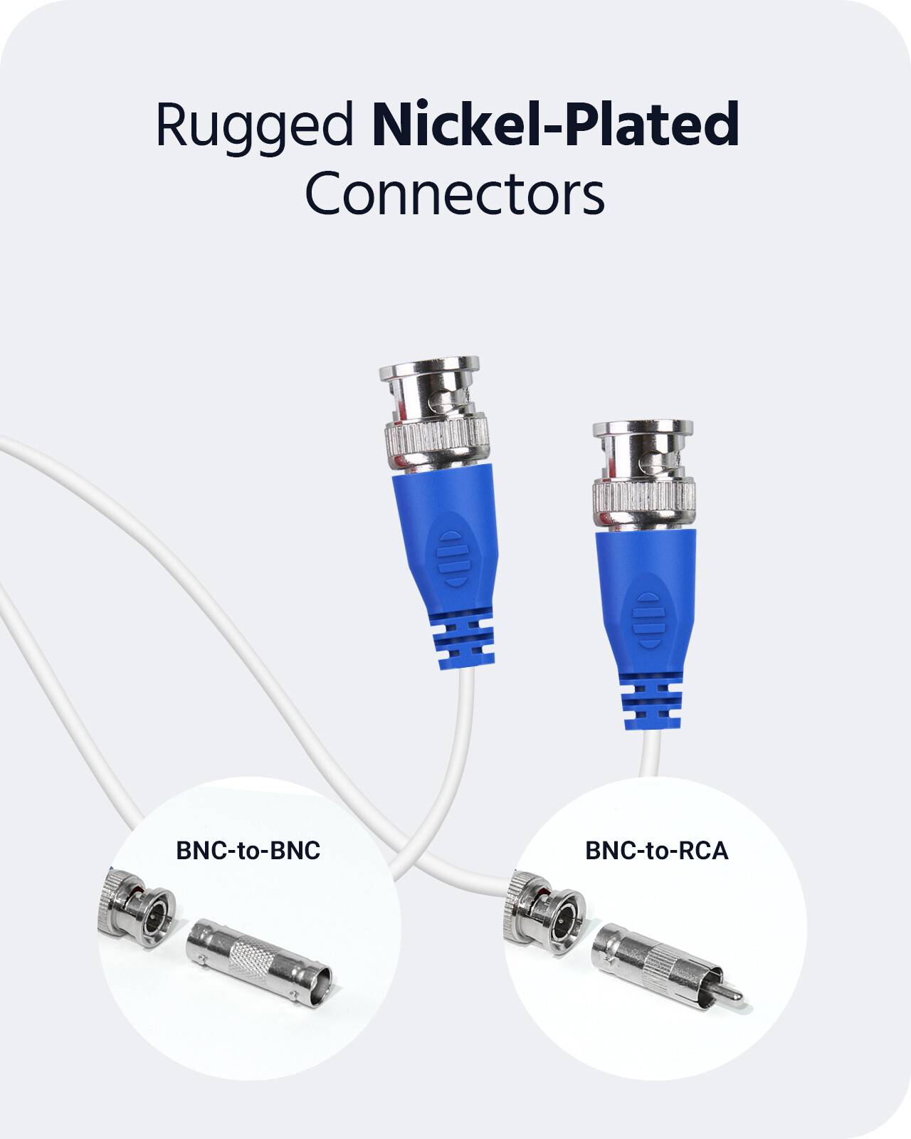 ANNKE 4X 100ft White Video Power Cable BNC RCA Wire for Security Camera System