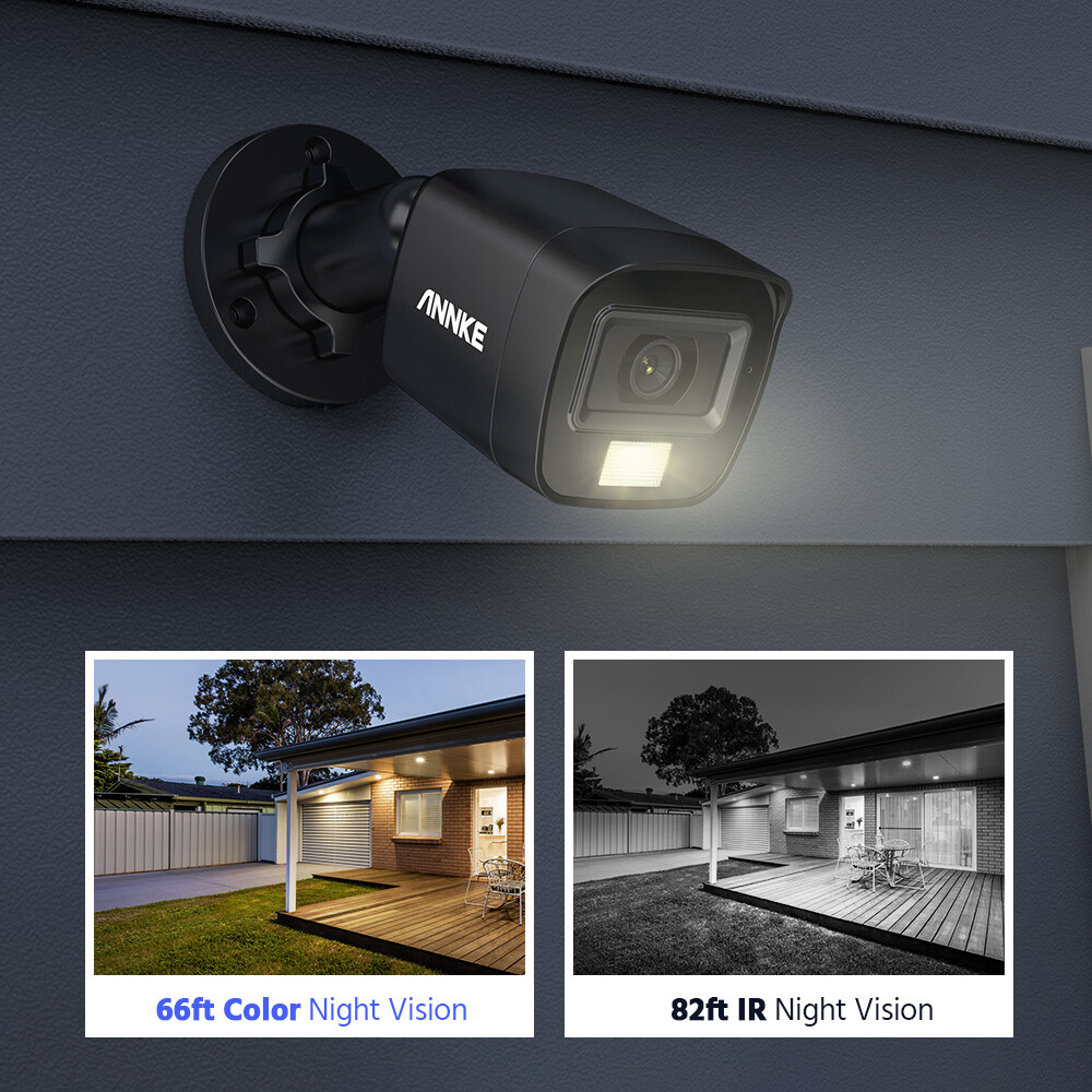ANNKE H.265+ 16CH DVR 5MP Audio Security Camera System Full Color Detection IP67