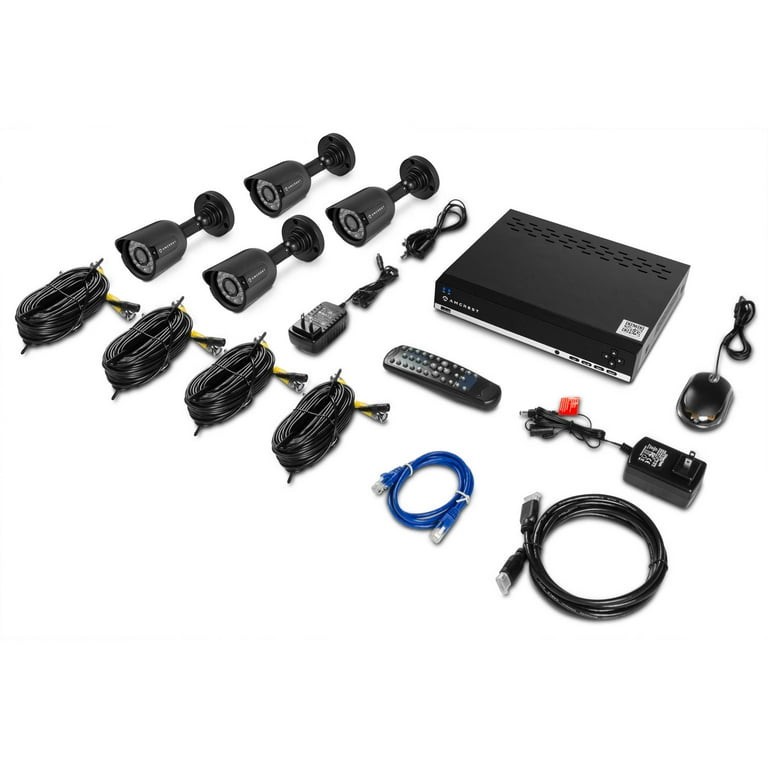 Amcrest 4 Channel 500GB Security System with 4 Bullet Cameras AMDV960H4-4B – NEW