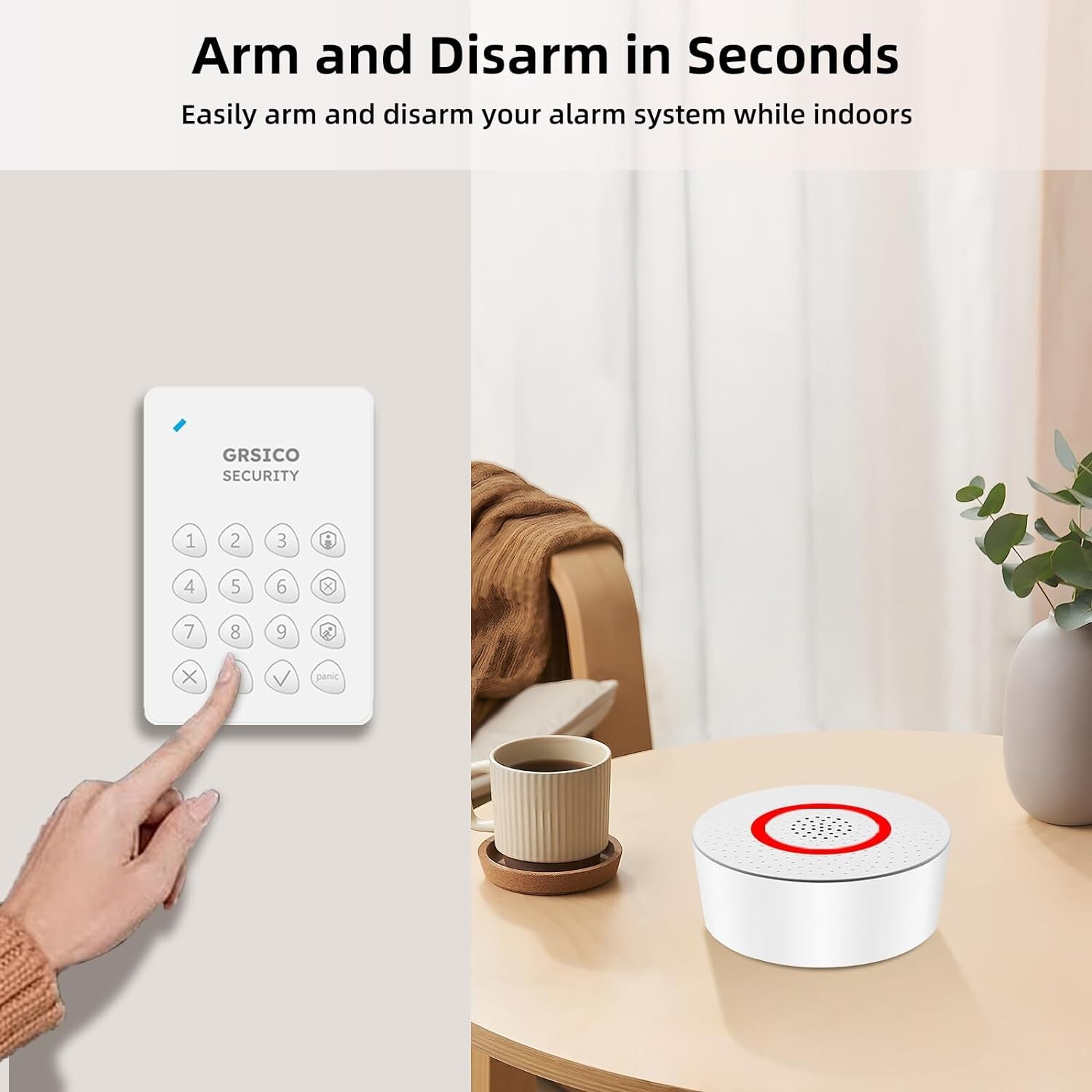 Wireless Home Alarm System 15-Piece Kit, WiFi Alarm System for Home Security