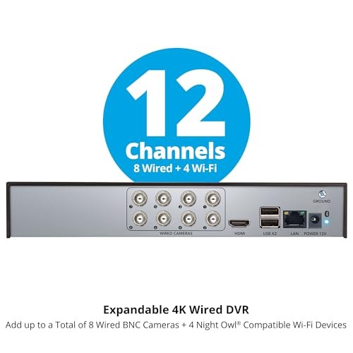 2-Way Audio (no HD Included) – Add 12 Channel 4K DVR with Customizable Storage