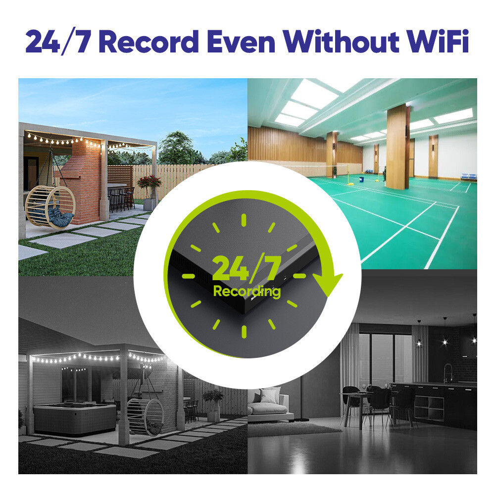 SANNCE 2x Wireless 3MP Outdoor Security IP Camera Two Way Audio for N48WHE NVR