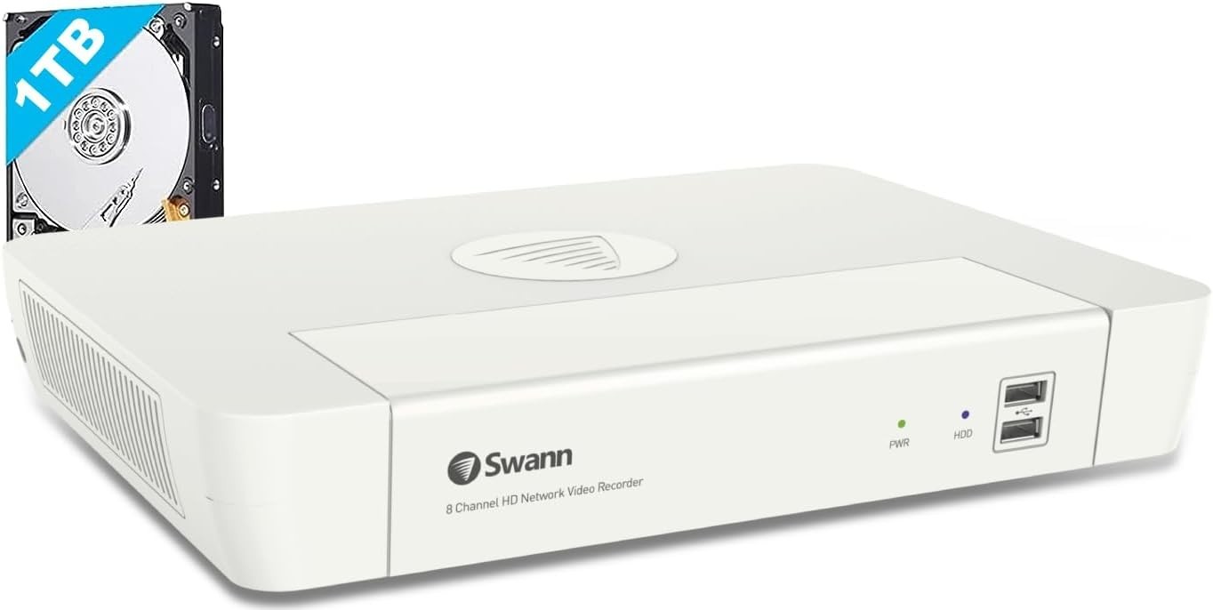 Swann SRNVR8-8580WH 8 Channel 5MP/4K/12MP 1TB Security NVR Recorder see details