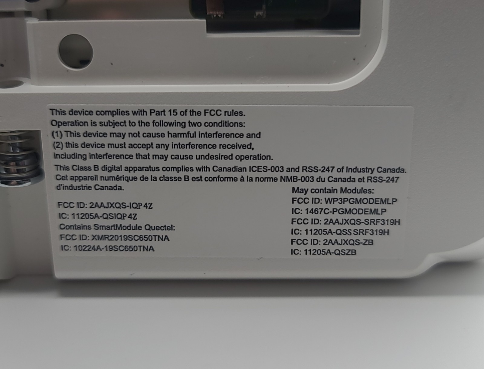 Qolsys IQ Panel 4 IQP4001 – Verizon – PARTS OR REPAIR – Linked To Account