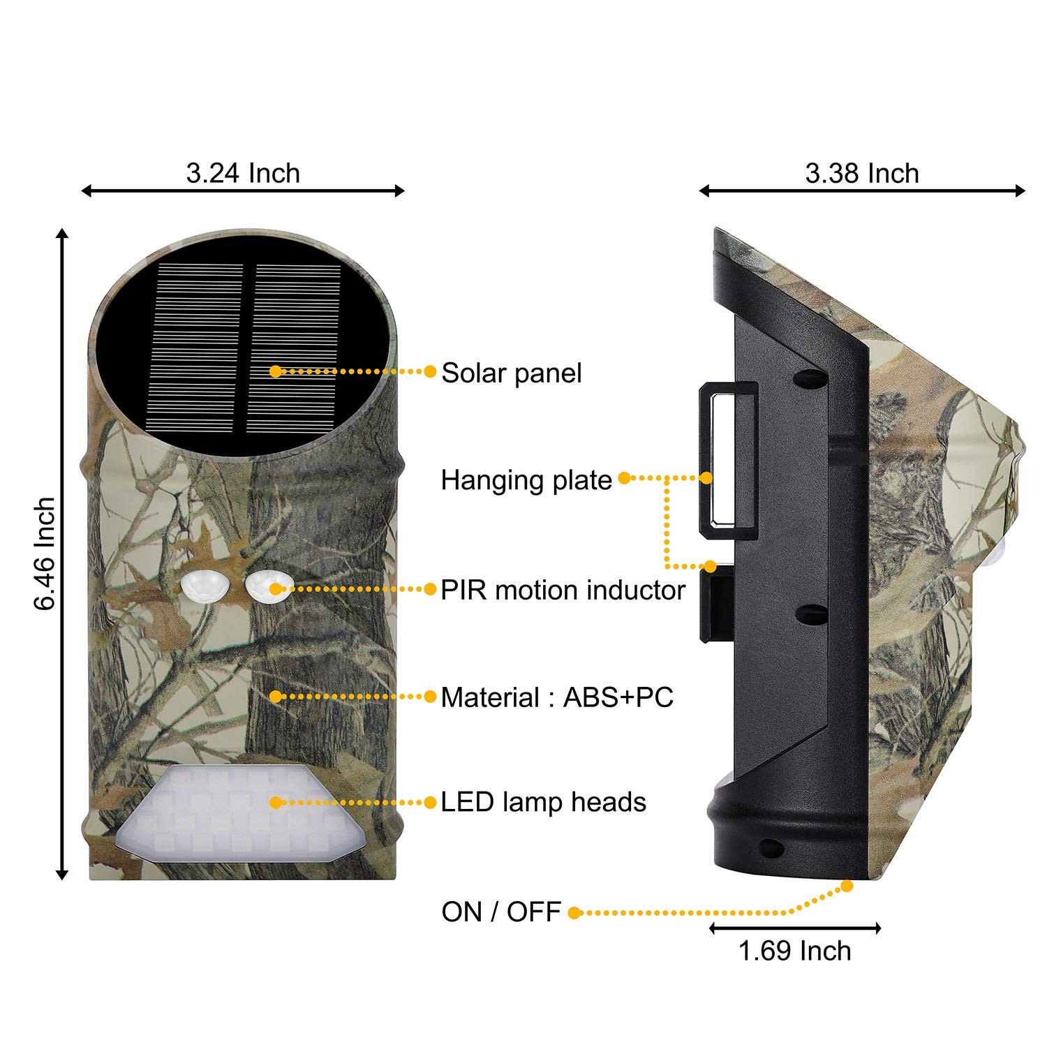 LILBEES Solar Powered Hog Feeder Light-Motion Activated for Hogs,Deer G300