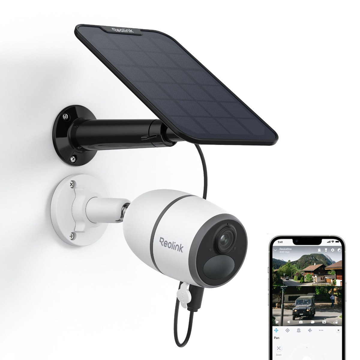 Reolink Go Plus 4G LTE Security Camera Battery Powered Outdoor 4MP Solar Panel
