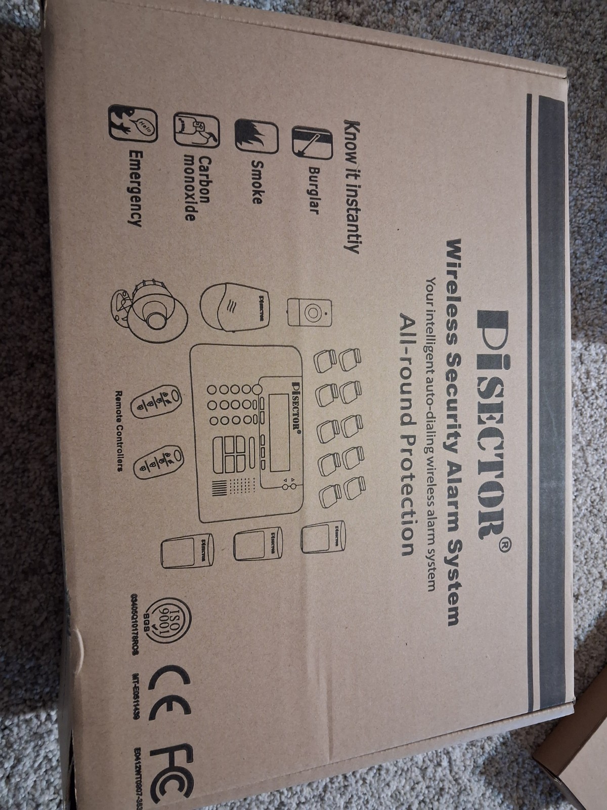 Pisector Wireless Security Alarm System – Open Box – Missing Sensors & Adapter