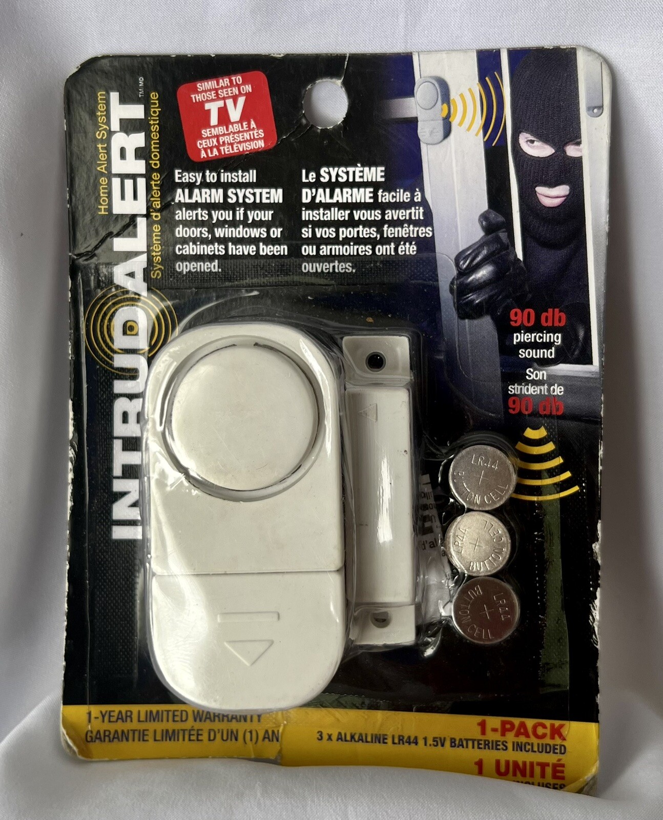 1- INTRUD ALERT – Battery Door Alarm System – Window Cabinet House Security!