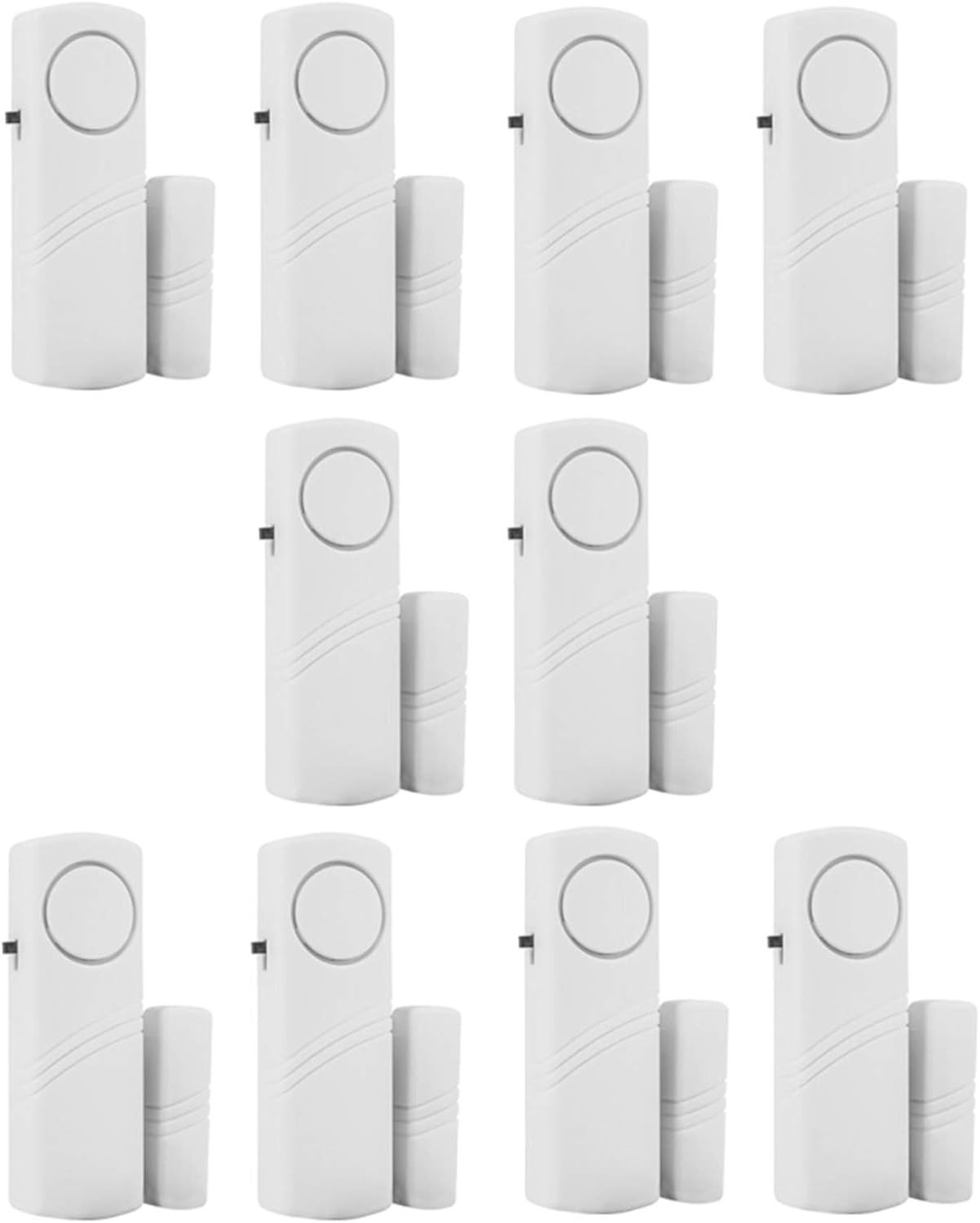 Reliable Wireless Door and Window Alarms – 10 Pack with 90 dB Danger Alerts