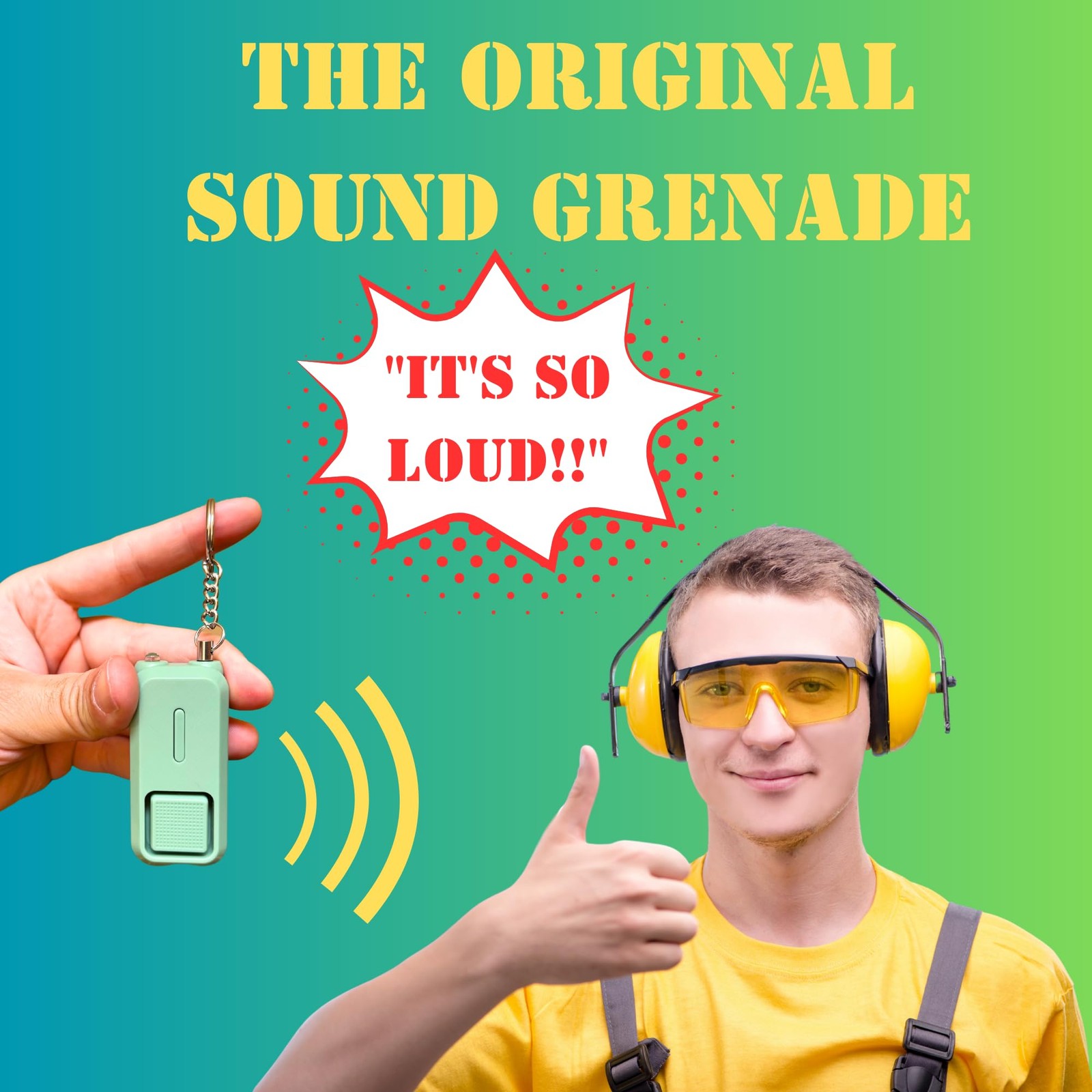 Sound Grenade By 130db Emergency Alarm For Camping & Hiking Tripwire Alarm Bear