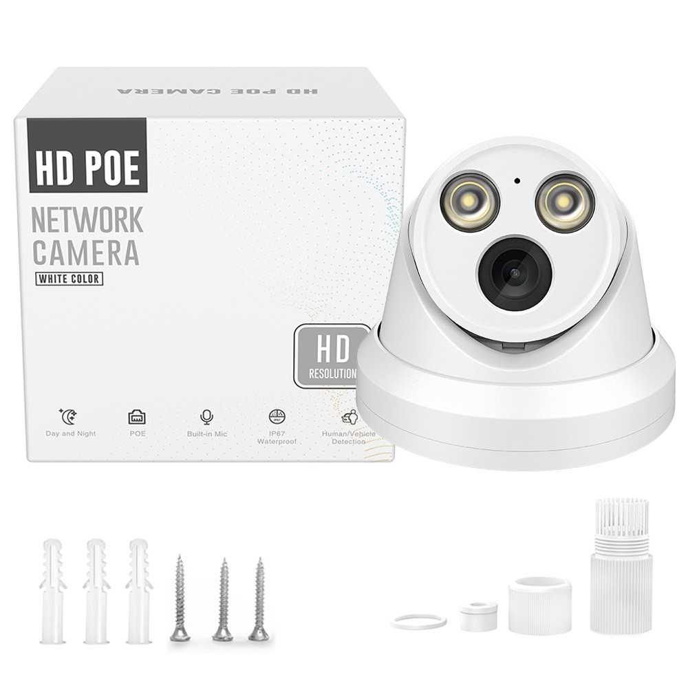 Vikylin 16ch CCTV System 5MP IP Camera Audio Full Color Turret 4k 16POE NVR Lot