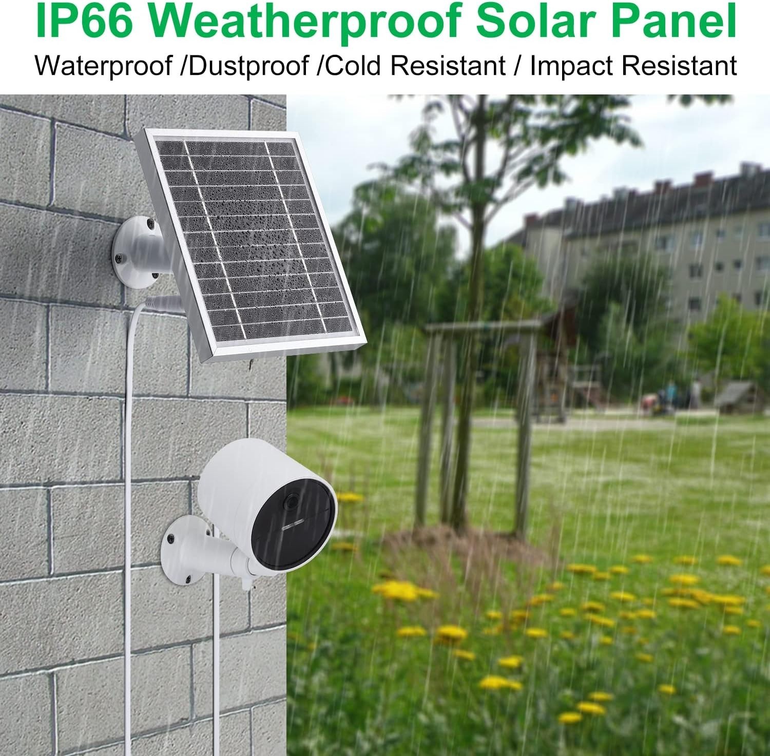 UYODM Solar Panel Compatible with SimpliSafe Outdoor Security Camera,Power Your
