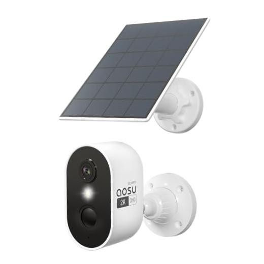 2K QHD Solar Security Cameras Wireless Outdoor System | 166° Add-on Camera