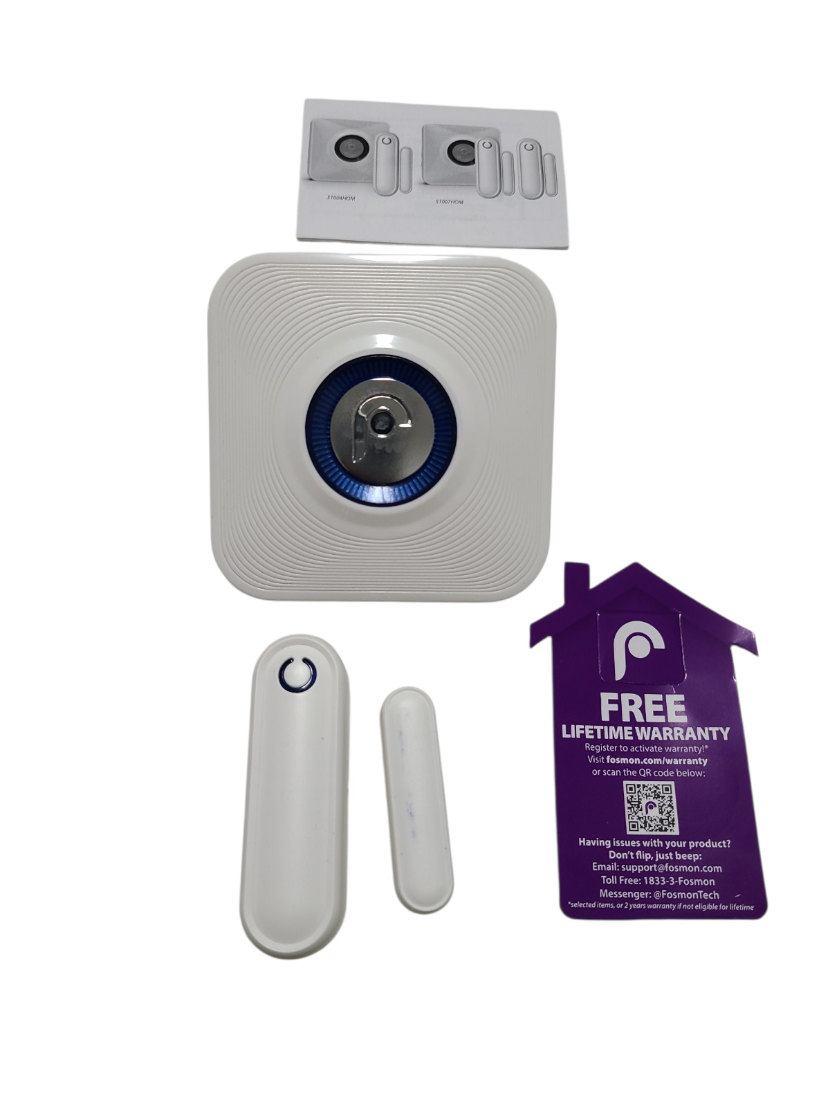 Fosmon WaveLink Wireless Door Chime with 500 Feet Range, 58 Tunes, 5 White