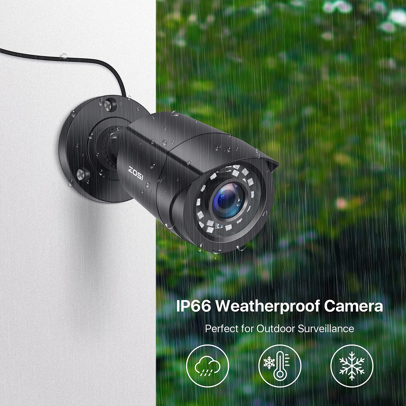1080P 4 Pack HD TVI Security Cameras, 80ft Night Vision, Outdoor Indoor Weath…