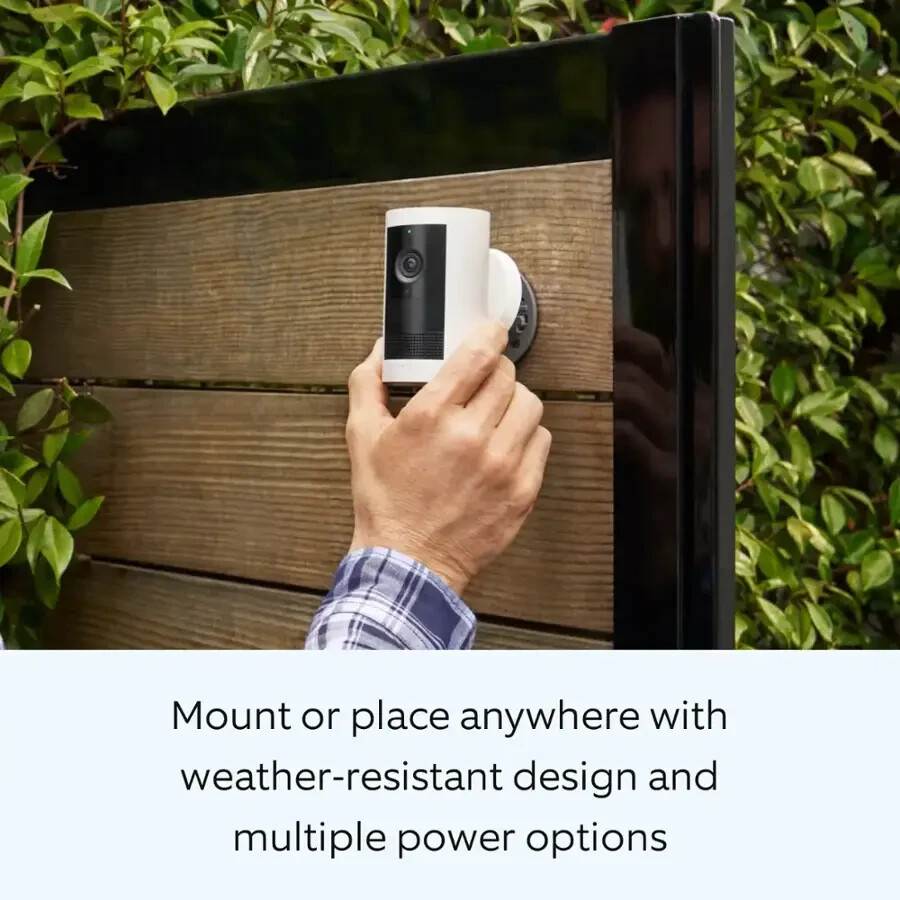 Ring Battery Doorbell Venetian Bronze Smart Wi-Fi with Outdoor Cam Plus White