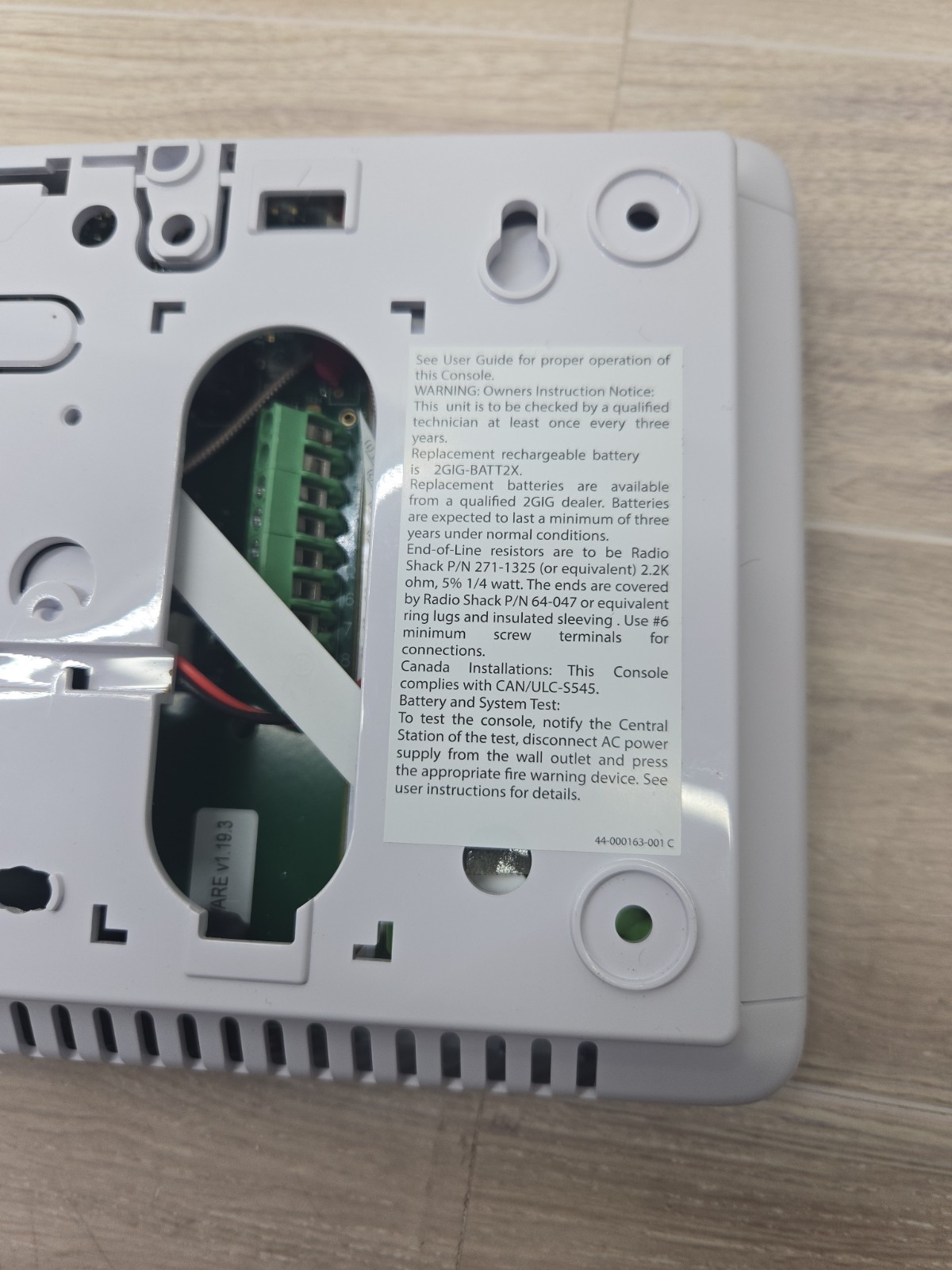 2GIG GO! Control Panel 2GIG-GCX Unit Only No Power Supply