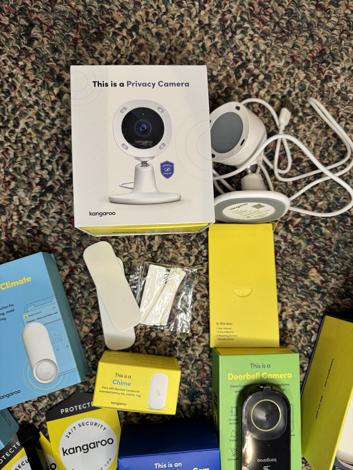 Kangaroo 9-Piece Home Security System with Doorbell Camera