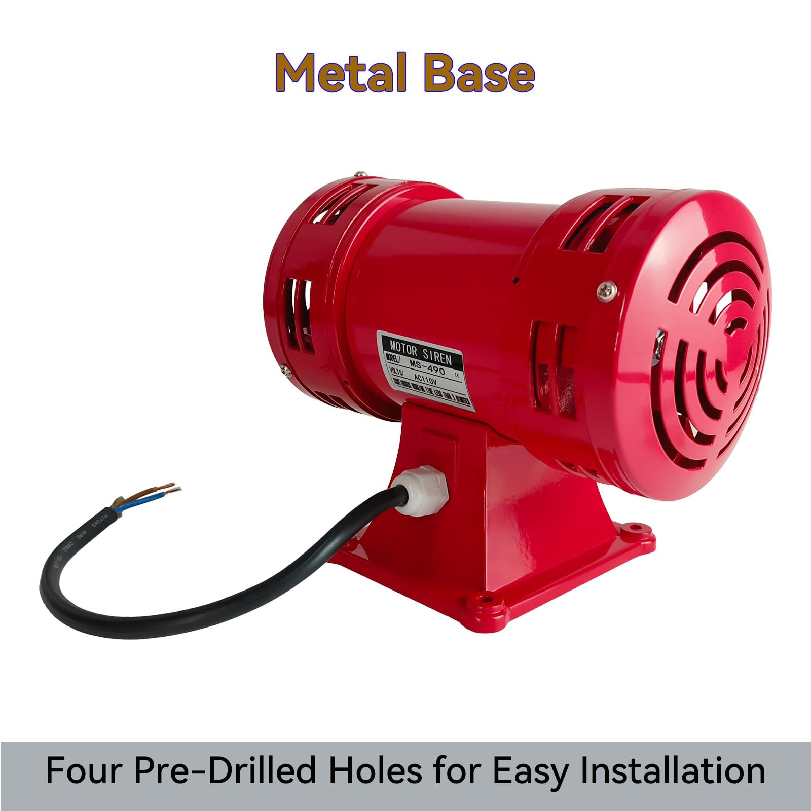 Raid Siren,110V Siren Alarm 150db 60HZ,Industry Electric Motor Driven Siren,S…