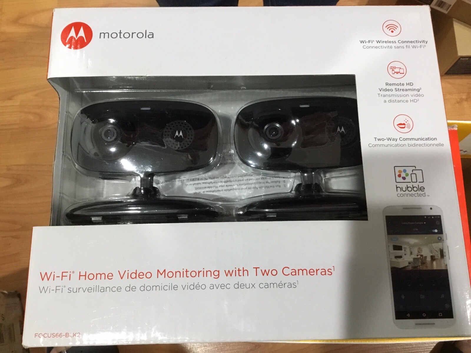 2X Motorola Focus66 Wifi HD Home Baby Monitoring Security Camera with Hubble
