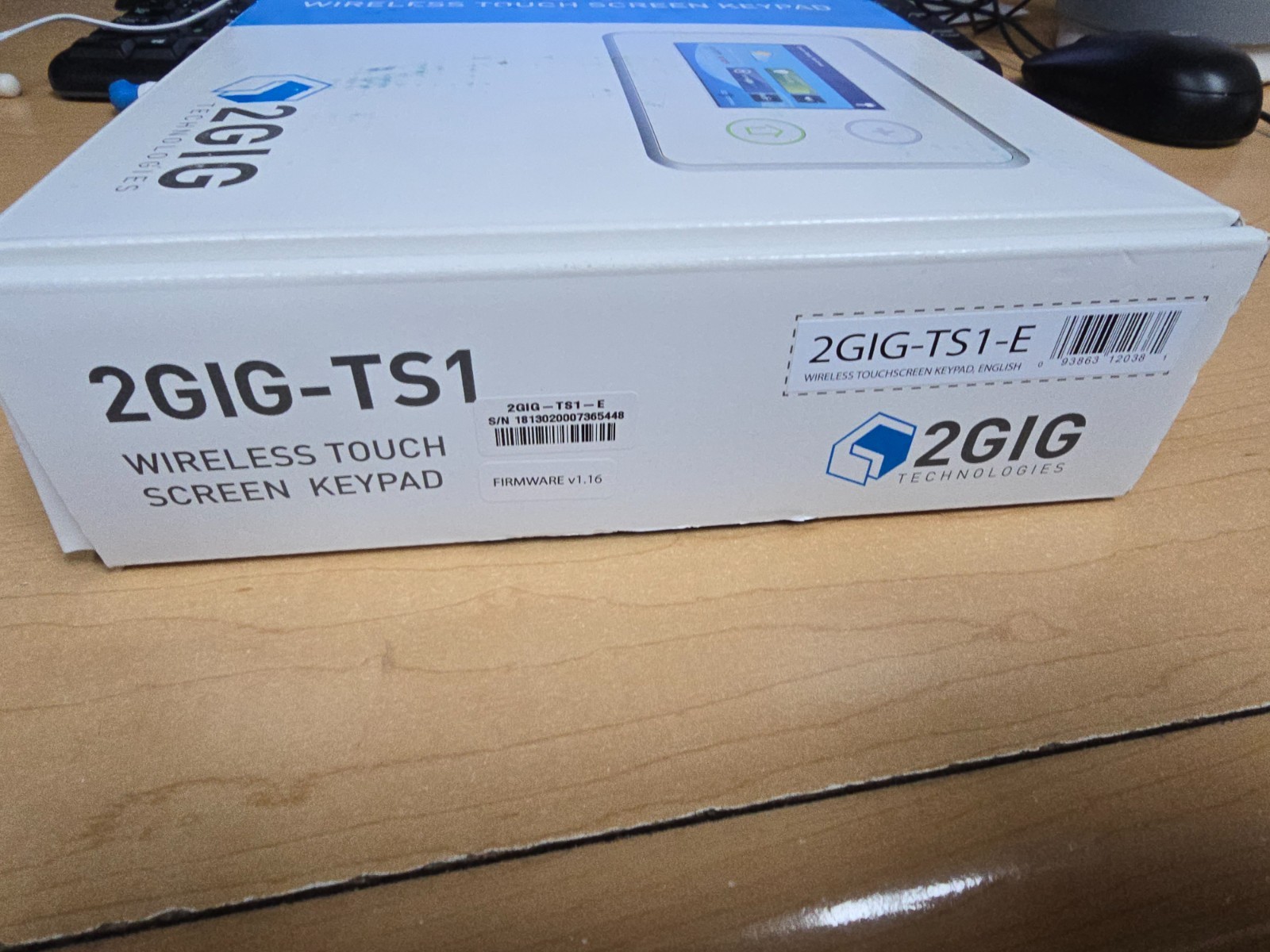 2Gig Wireless Touch Screen Keypad (2GIG-TS1-E) Tested Working, WITH Power Supply