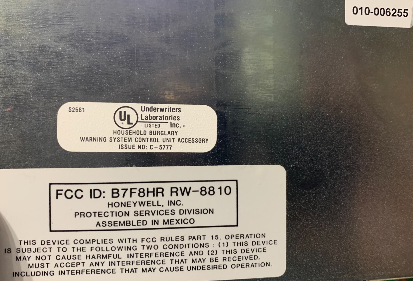 Honeywell 2000 Turbo, Fire Security Alarm, Multiple Receiver Option, Warn C-5777