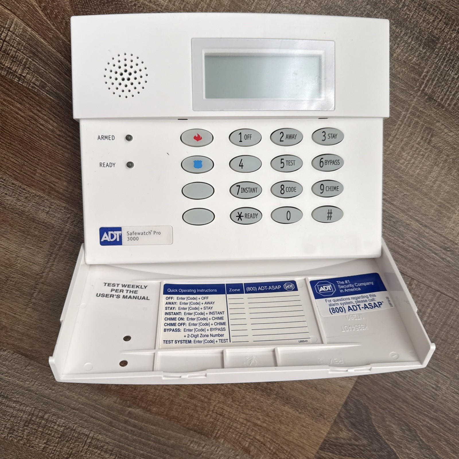 Tested SafeWatch Pro 3000 Home Alarm Keypad Honeywell 6150 For ADT