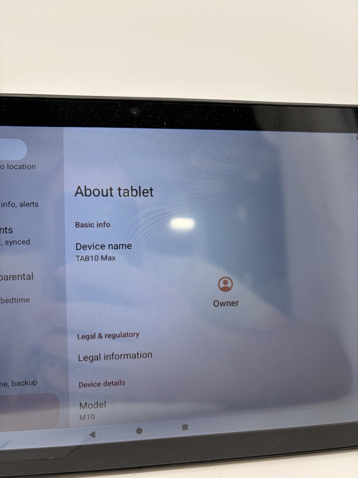 TAB10 Max Android Tablet 10″ 64GB Smart Camera Used Good H1