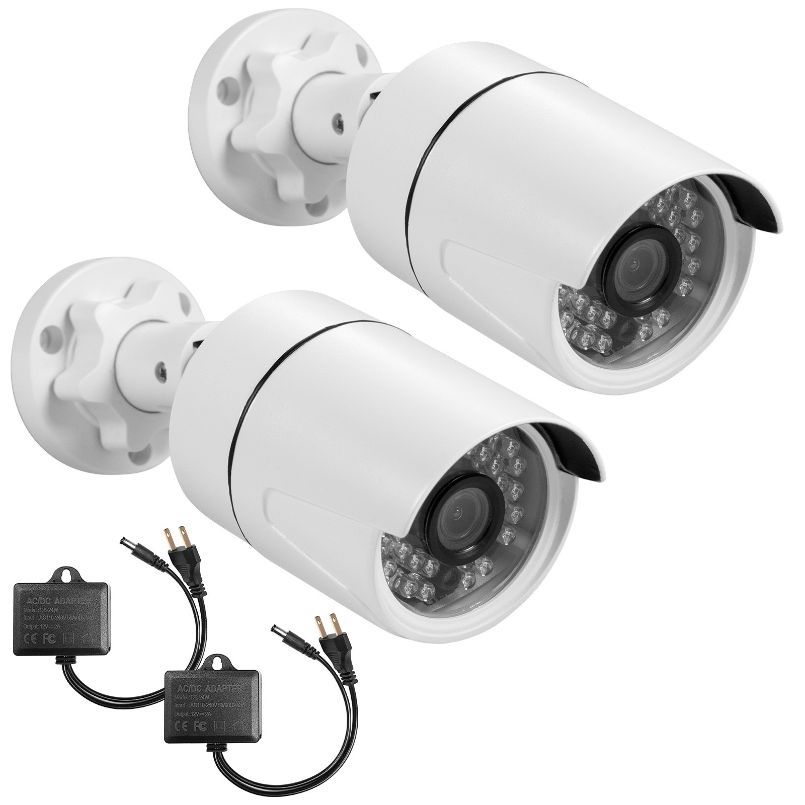5MP HD Surveillance Camera 2PCS IP66 Waterproof All Season Outdoor Security