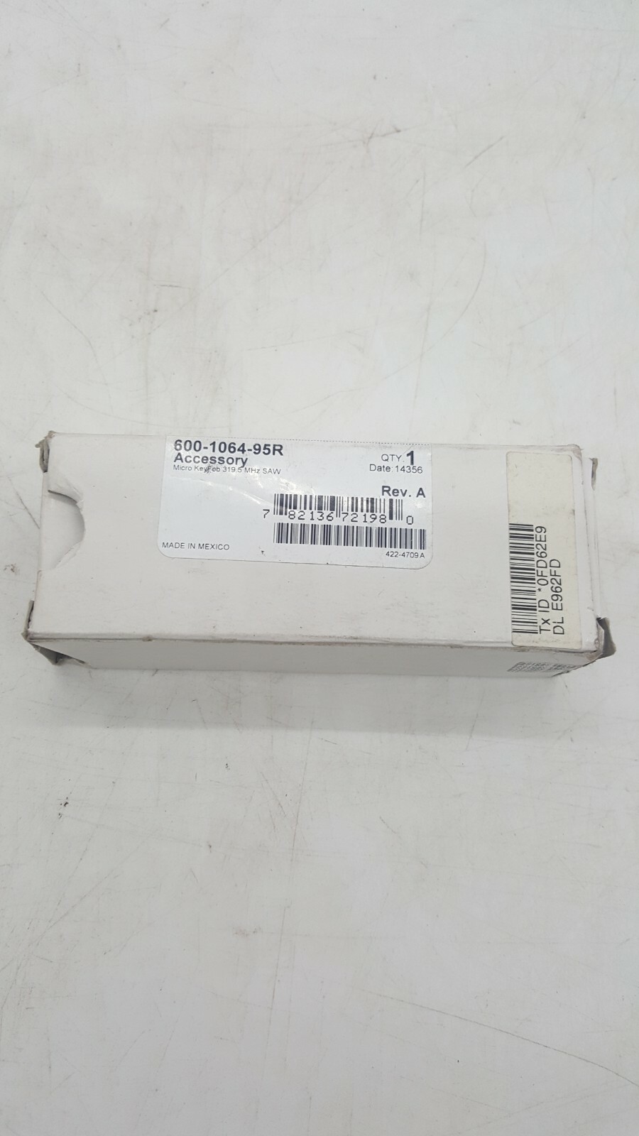 Remote Keyfob, Interlogix GE Security 600-1064-95R Micro 4 Button Wireless