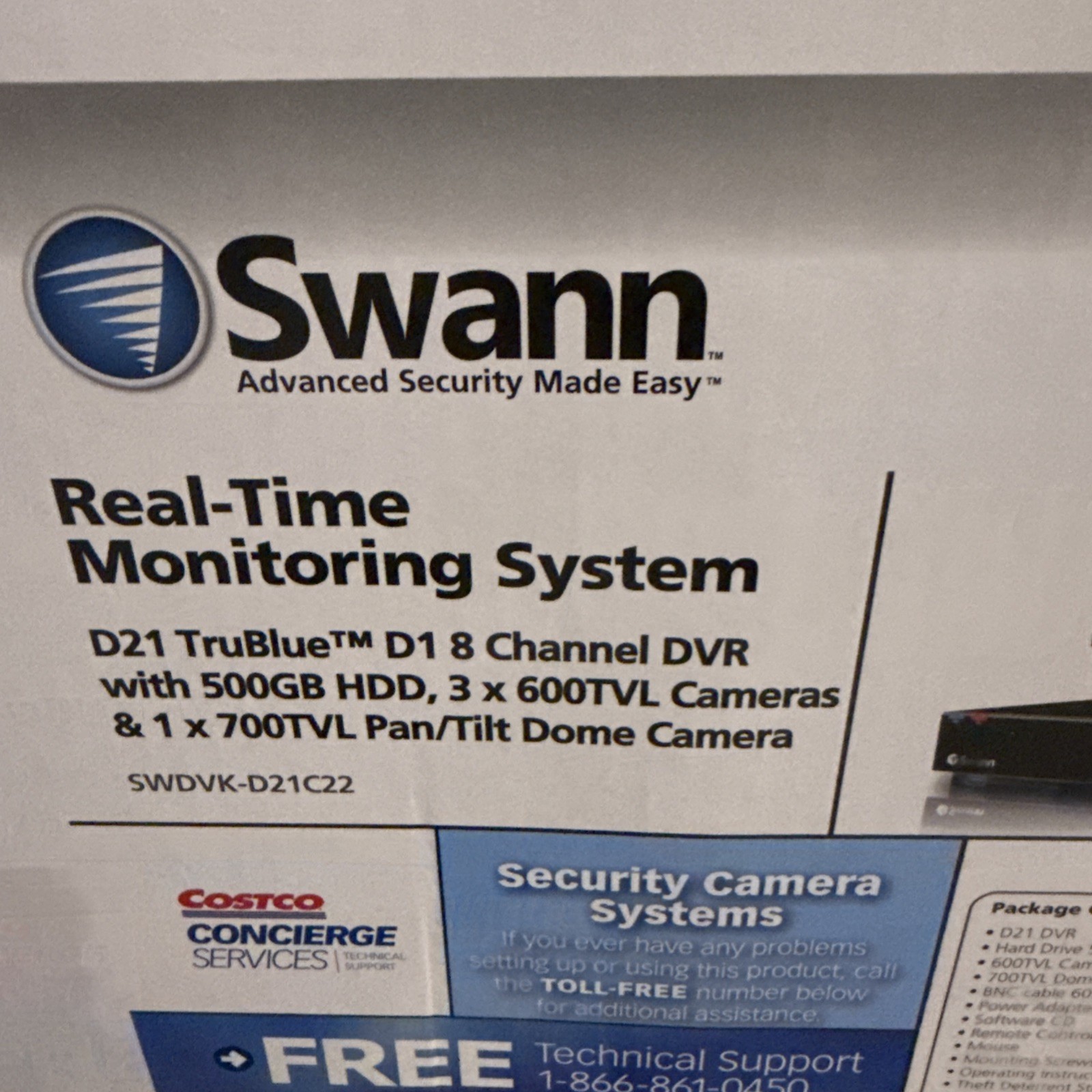 Swann Alpha Series D21 8-Channel Dvr 500gb HDD Security Camera With 700TVL