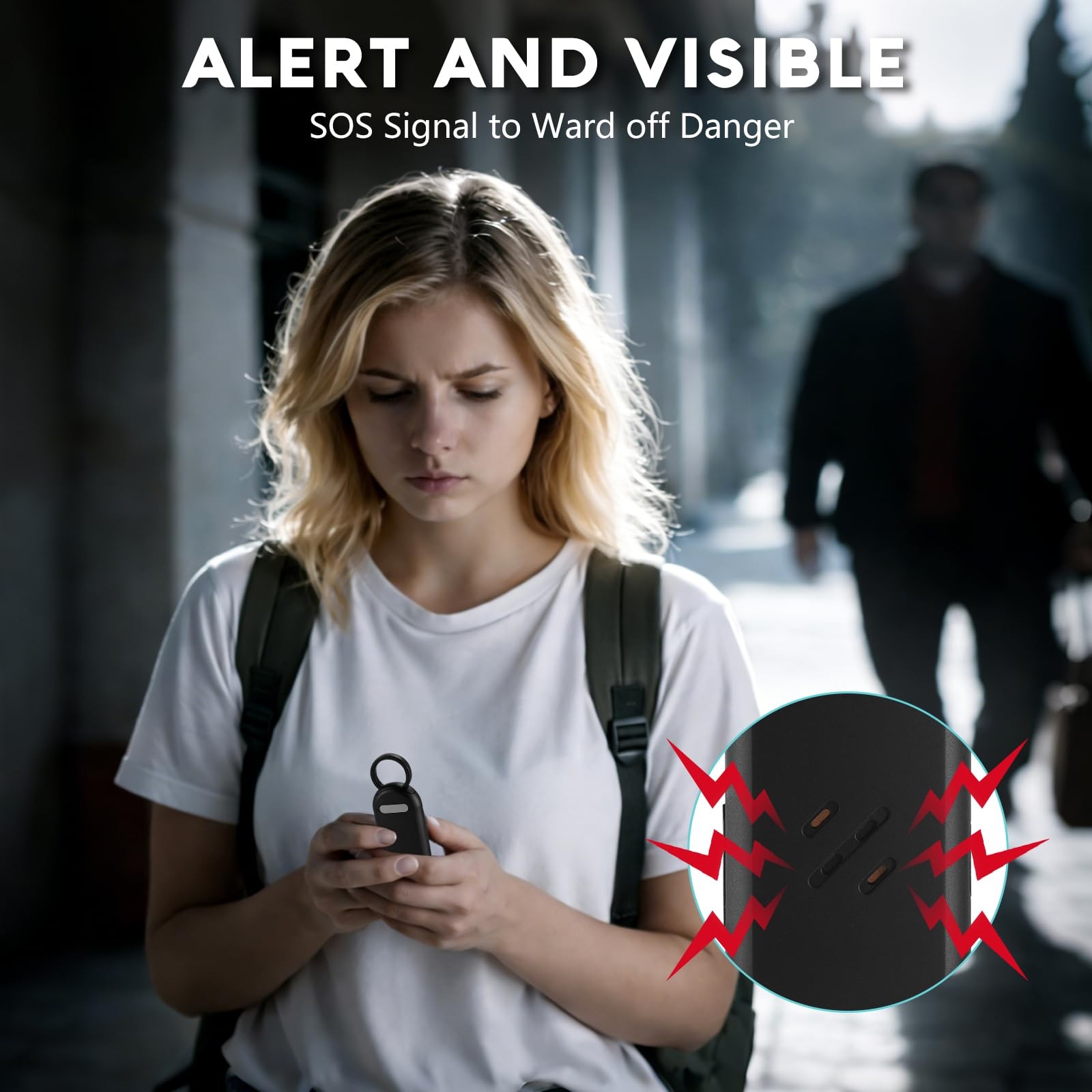 Rechargeable Personal Safety Alarm for Women – 135dB Loud Alarm and Flashing …