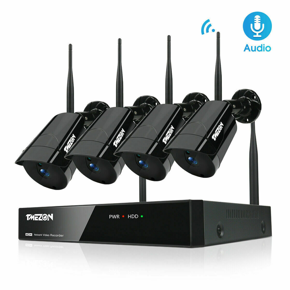 3MP Wireless Security Camera System Audio CCTV WiFi Outdoor Home 8CH NVR 2TB HDD