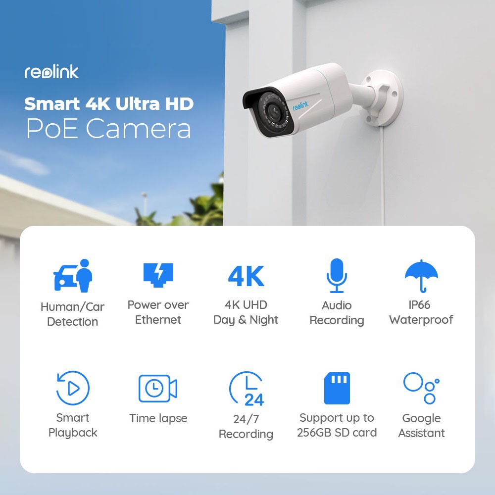 Reolink 16CH NVR Smart Detection 810A 4K PoE Security Camera System with 4TB HDD