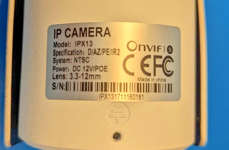 Flux 4MP Bullet Motorized Zoom IP Network Security Camera 2.8-12mm / IPX13