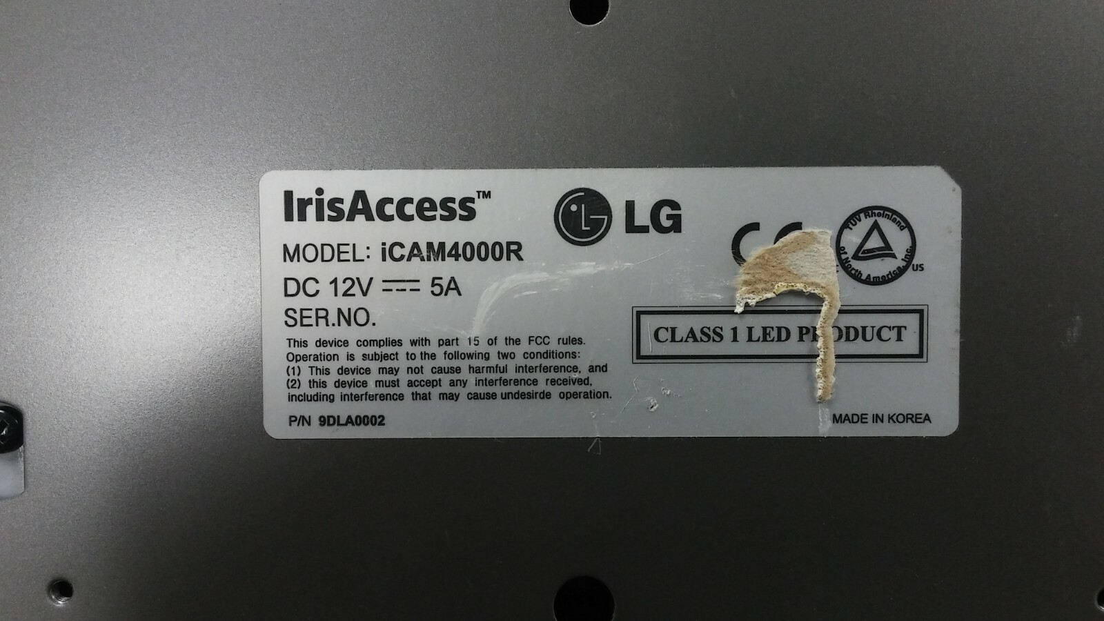 LG IRISACCESS iCAM4000R iCAM7000 Advanced Multifactor Biometric Iris Reader