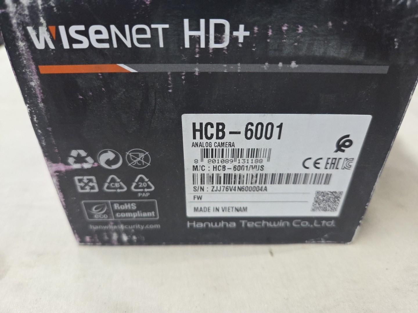 Wisenet Box Security Camera HCB-6001 Free Shipping