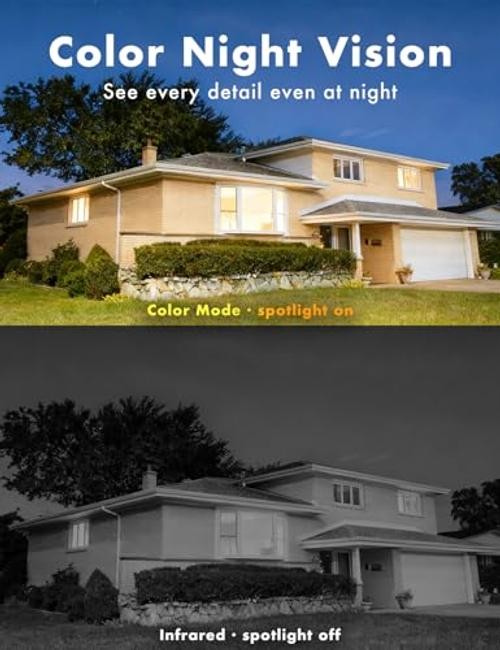 Solar Security Cameras Wireless Outdoor, 2K/3MP Battery Powered Camera 1 Pack