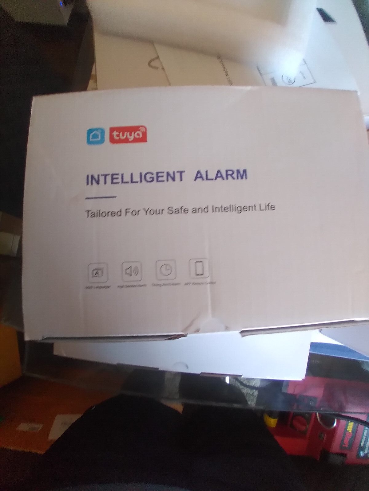 T54 WiFi+US/EU 4G Tuya APP Wireless Home Security Alarm System+Strobe Light+RFID