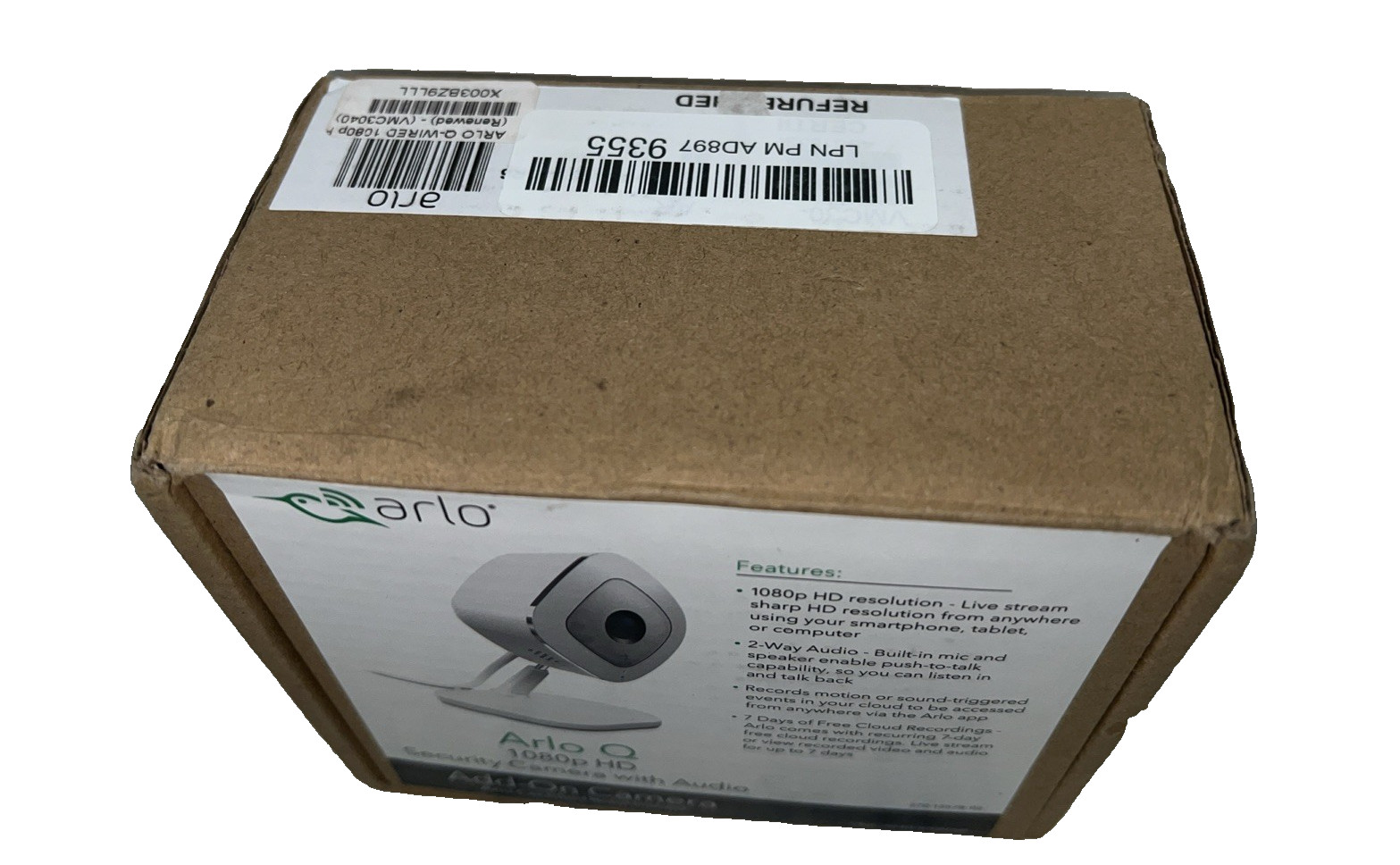 Arlo Q VMC3040 1080p HD Wireless Security Camera w/Speaker & Microphone – SEALED