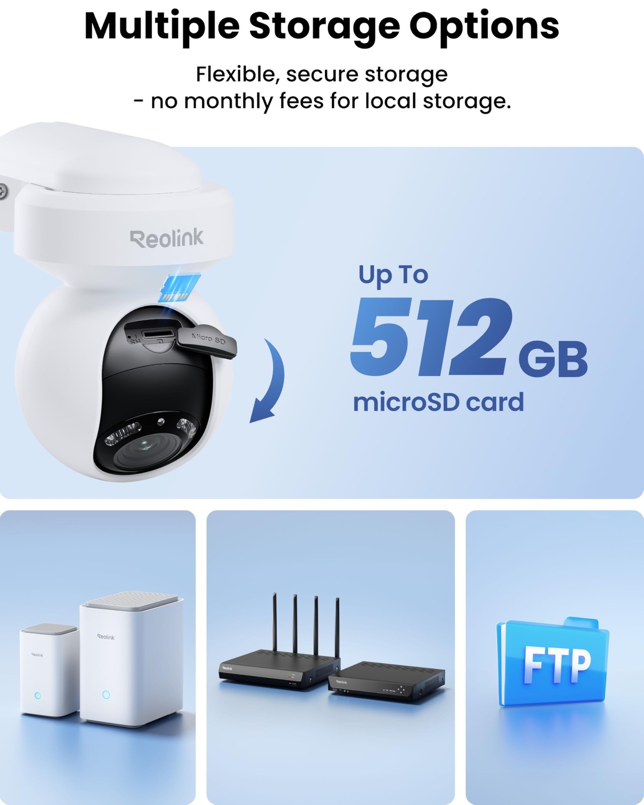 REOLINK 4K Outdoor Plug-in WiFi 6 Security Camera, PTZ 8.7*6.3*5.3 inch