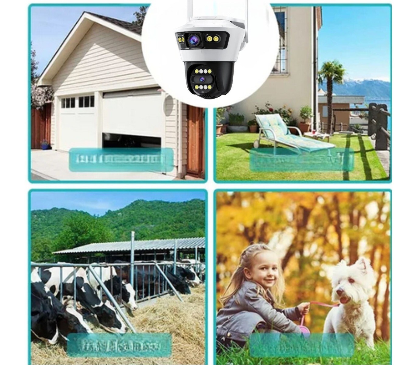 Wi-Fi Camera Compatible with Video Surveillance Rugged IP66 with Rotation
