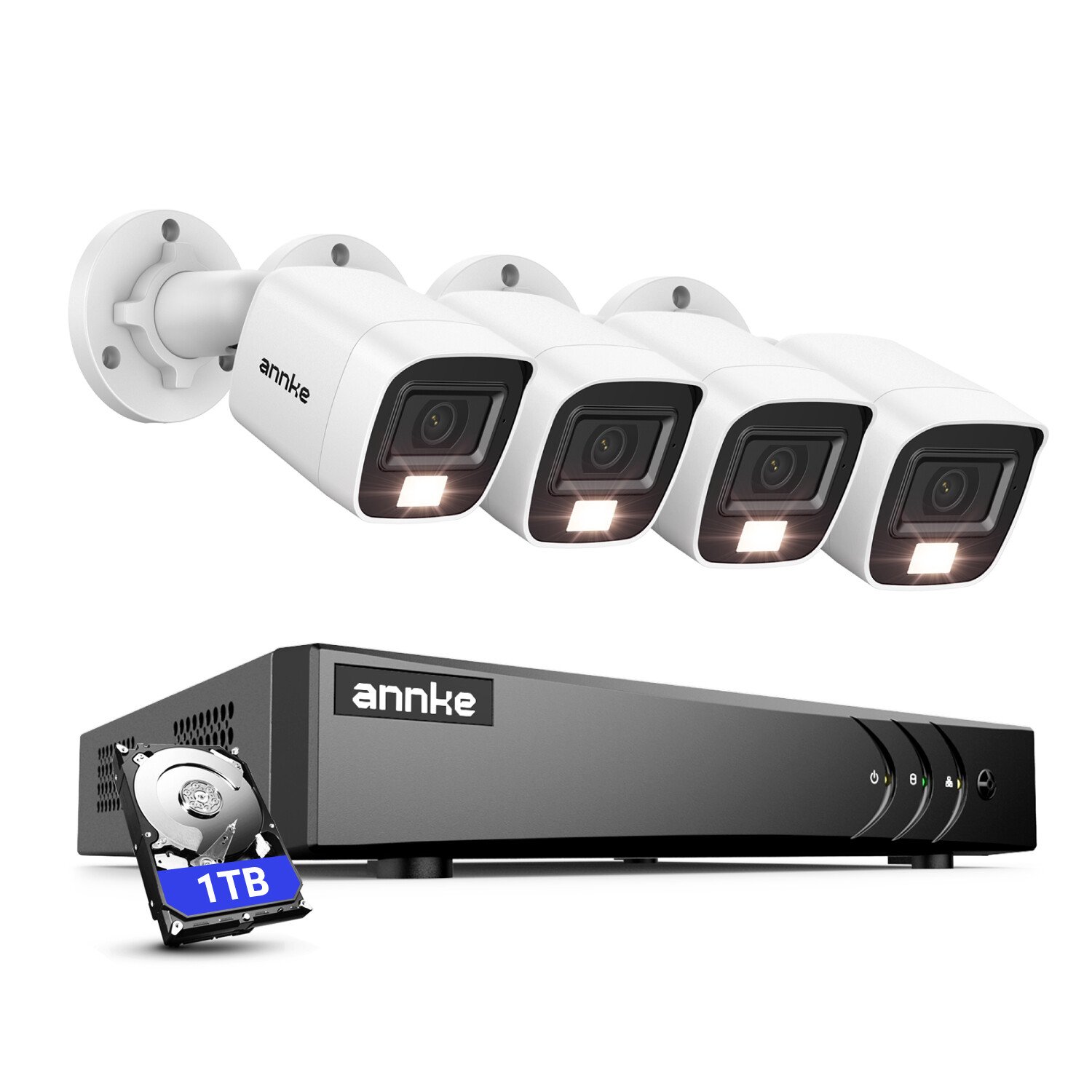 ANNKE 5MP Lite 8CH DVR 1080P Security Camera System 2MP Color Night Vision 1TB