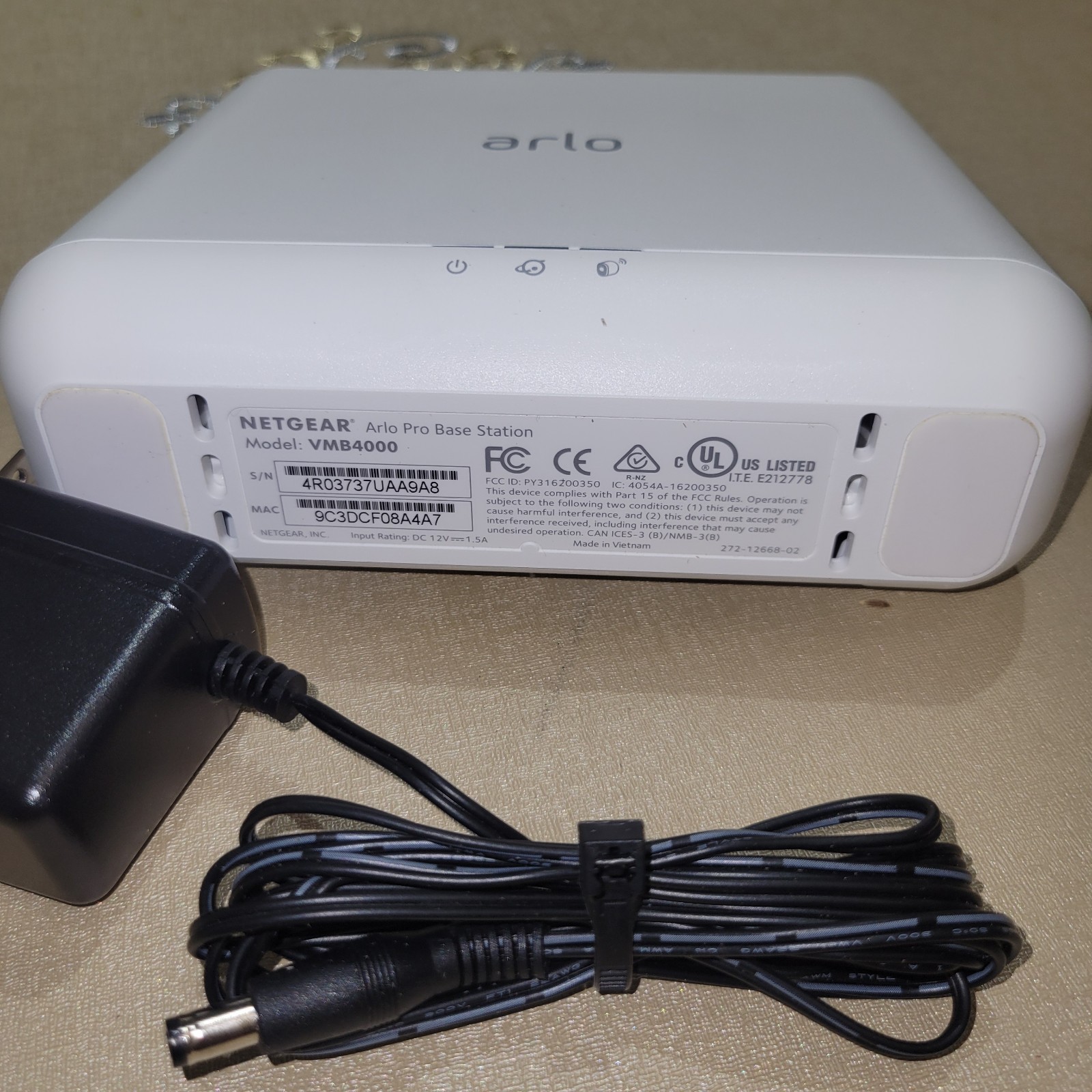 Netgear Arlo Pro VMB4000 Base Station W/Power Supply – Tested Works