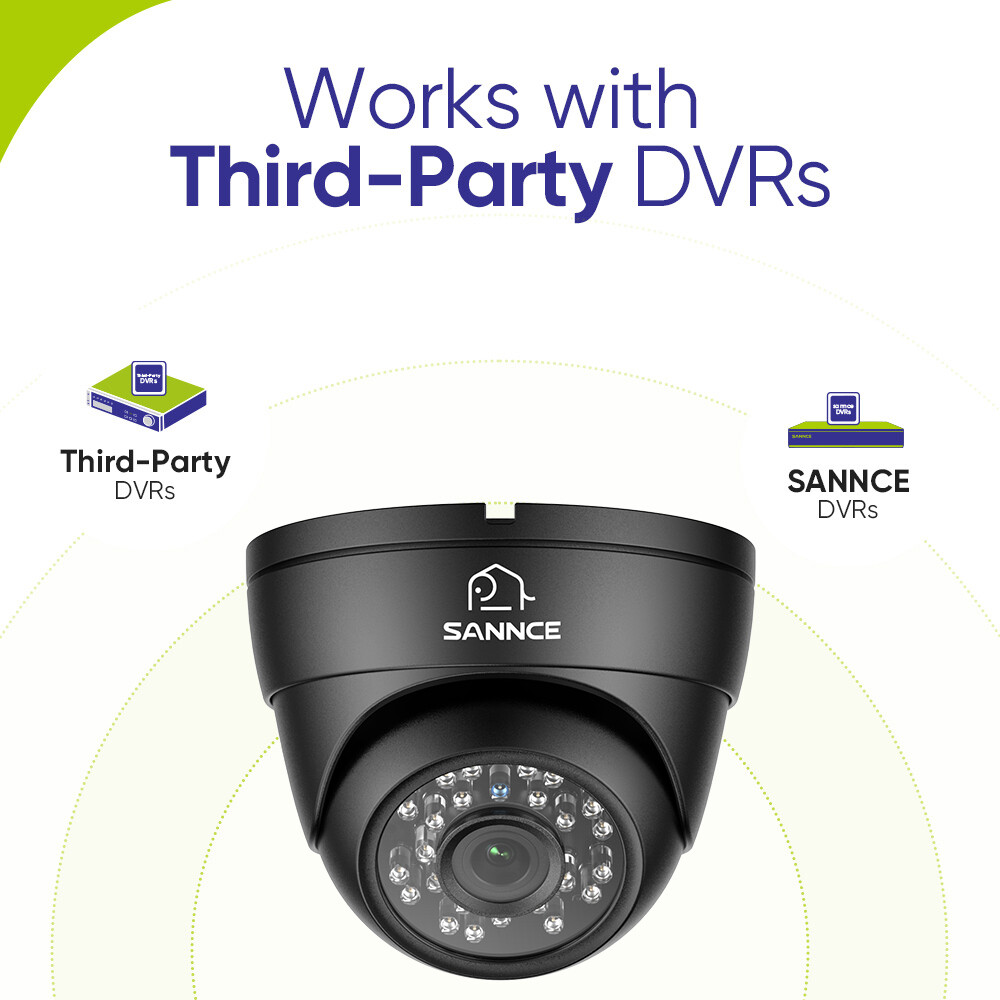SANNCE 900TVL Wire Security CCTV Camera IR Night Vision fit for Analog DVR IP66