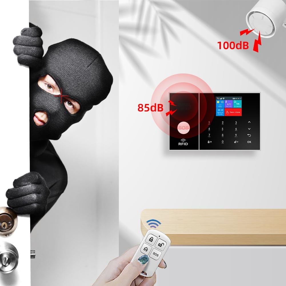 Wireless Home Alarm System, DIY Wifi Alarm System for Home Security with APP Ale