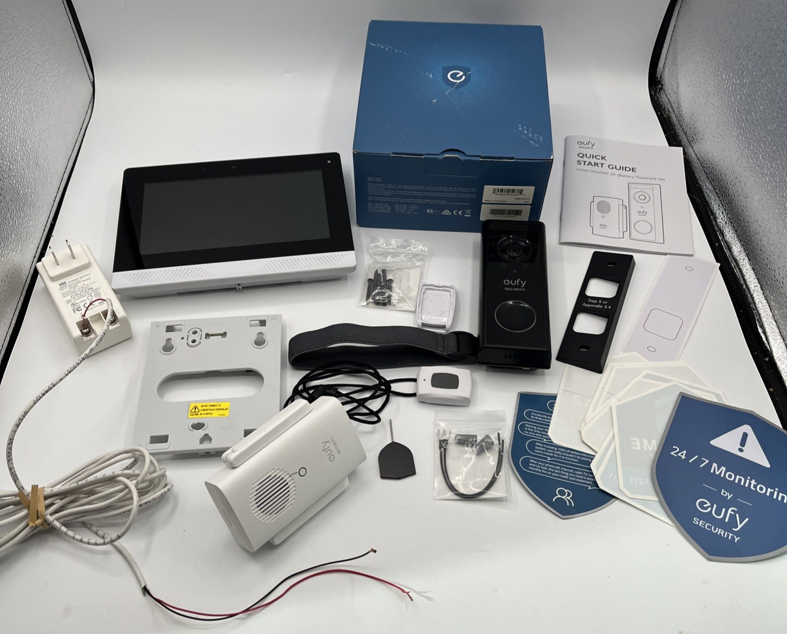 2GIG-EDG-NA 7″ Touchscreen Security Control Panel & Eufy Doorbell Security Plus